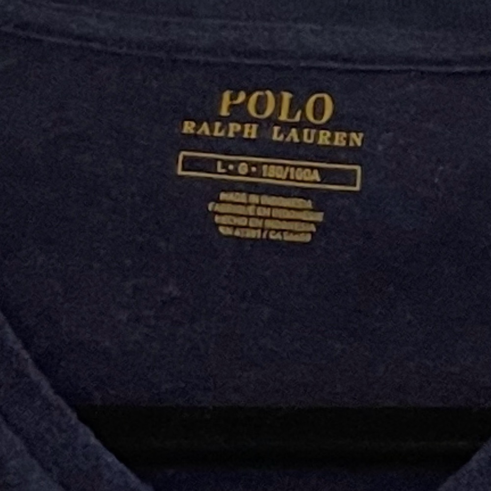 Polo Ralph Lauren Navy V-Neck Tee - Picture 5 of 5